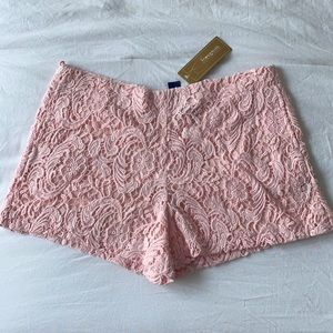 Francesca’s Lace Pink Shorts Size Medium NWT